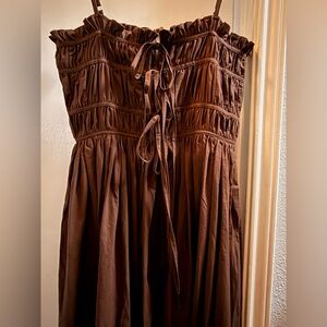 Suldad and Sassy Australian Couture‎ sundress in chocolate brown sz extra small